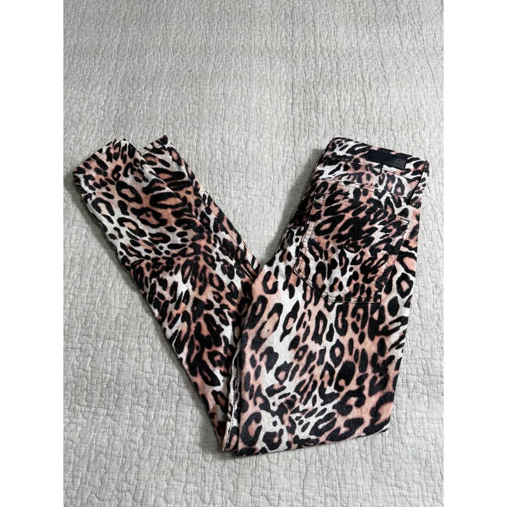 AG Adriano Goldschmied High Rise Leopard Print Farrah Bratz 26R Mobwife Y2K